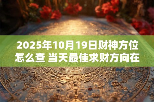 2025年10月19日财神方位怎么查 当天最佳求财方向在哪