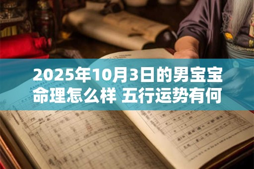 2025年10月3日的男宝宝命理怎么样 五行运势有何特点
