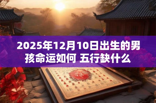 2025年12月10日出生的男孩命运如何 五行缺什么