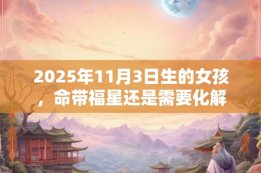 2025年11月3日生的女孩，命带福星还是需要化解