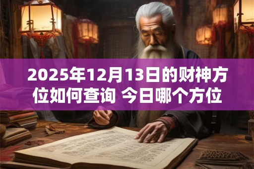2025年12月13日的财神方位如何查询 今日哪个方位招财