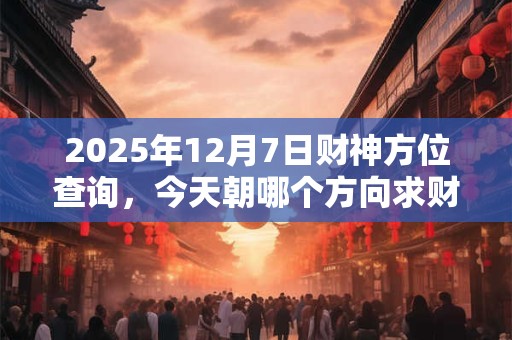 2025年12月7日财神方位查询，今天朝哪个方向求财最旺