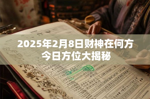 2025年2月8日财神在何方 今日方位大揭秘