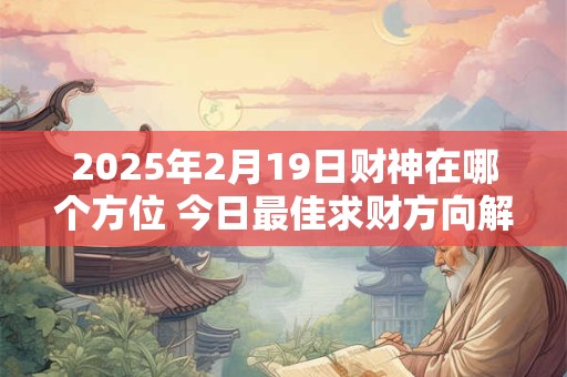 2025年2月19日财神在哪个方位 今日最佳求财方向解析