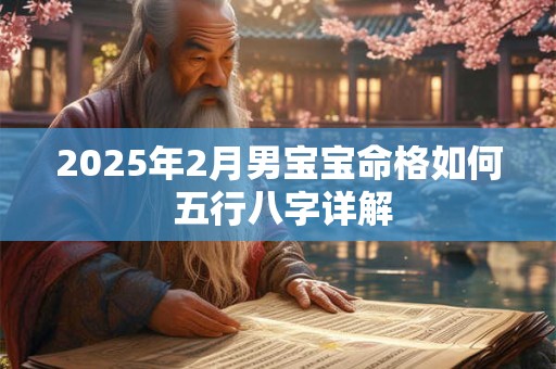 2025年2月男宝宝命格如何 五行八字详解