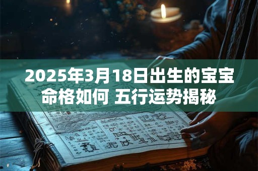 2025年3月18日出生的宝宝命格如何 五行运势揭秘