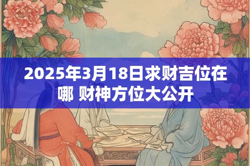 2025年3月18日求财吉位在哪 财神方位大公开
