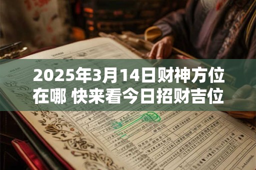 2025年3月14日财神方位在哪 快来看今日招财吉位