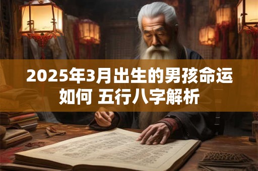 2025年3月出生的男孩命运如何 五行八字解析