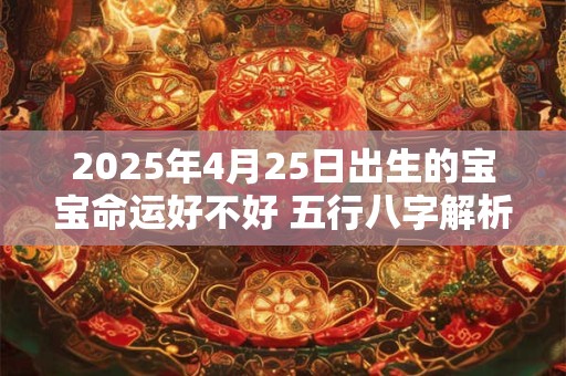 2025年4月25日出生的宝宝命运好不好 五行八字解析