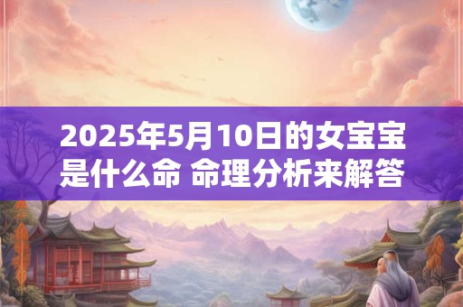 2025年5月10日的女宝宝是什么命 命理分析来解答