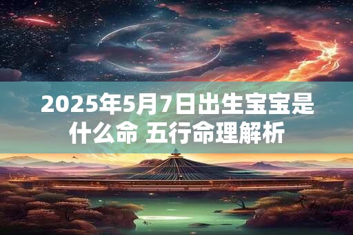 2025年5月7日出生宝宝是什么命 五行命理解析