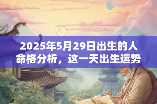 2025年5月29日出生的人命格分析，这一天出生运势怎么样