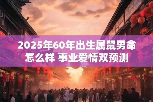 2025年60年出生属鼠男命怎么样 事业爱情双预测