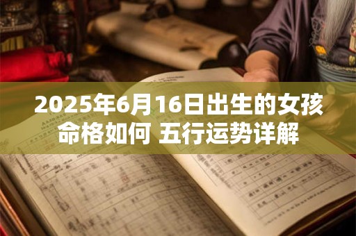 2025年6月16日出生的女孩命格如何 五行运势详解