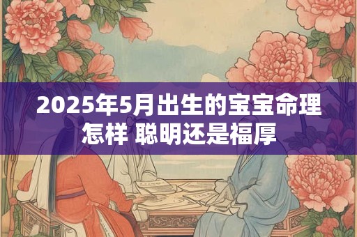 2025年5月出生的宝宝命理怎样 聪明还是福厚