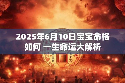 2025年6月10日宝宝命格如何 一生命运大解析