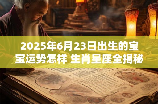 2025年6月23日出生的宝宝运势怎样 生肖星座全揭秘