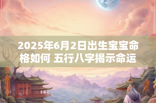 2025年6月2日出生宝宝命格如何 五行八字揭示命运走向