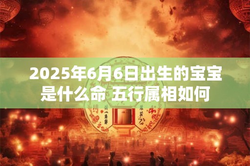 2025年6月6日出生的宝宝是什么命 五行属相如何