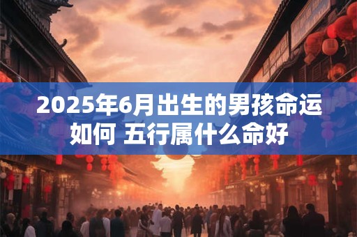 2025年6月出生的男孩命运如何 五行属什么命好