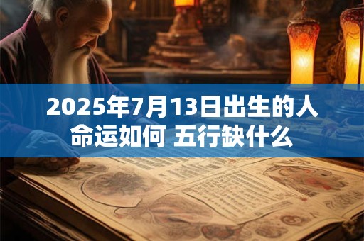 2025年7月13日出生的人命运如何 五行缺什么
