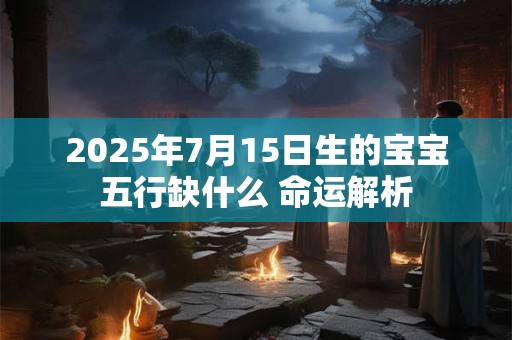 2025年7月15日生的宝宝五行缺什么 命运解析