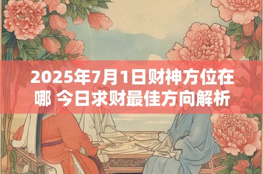 2025年7月1日财神方位在哪 今日求财最佳方向解析