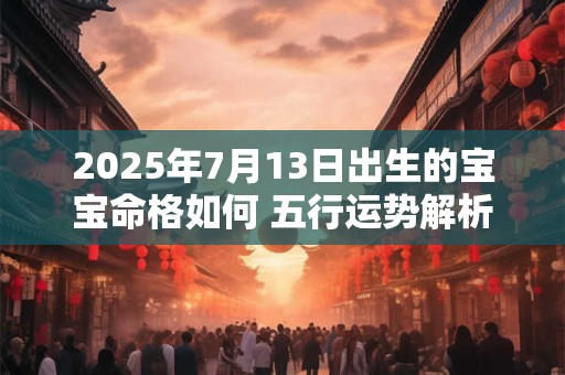 2025年7月13日出生的宝宝命格如何 五行运势解析