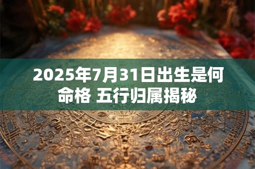 2025年7月31日出生是何命格 五行归属揭秘