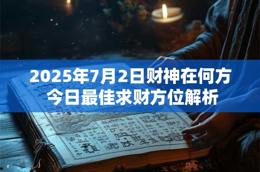 2025年7月2日财神在何方 今日最佳求财方位解析