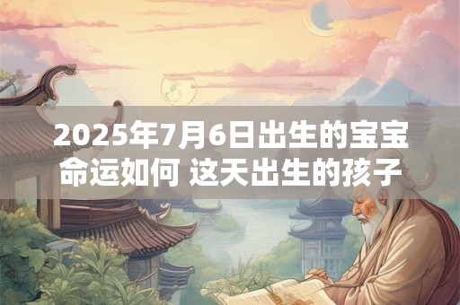 2025年7月6日出生的宝宝命运如何 这天出生的孩子命好吗