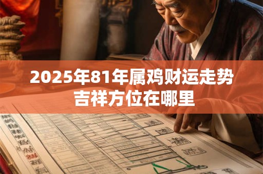 2025年81年属鸡财运走势 吉祥方位在哪里