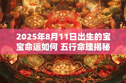 2025年8月11日出生的宝宝命运如何 五行命理揭秘