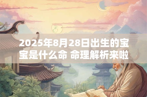 2025年8月28日出生的宝宝是什么命 命理解析来啦