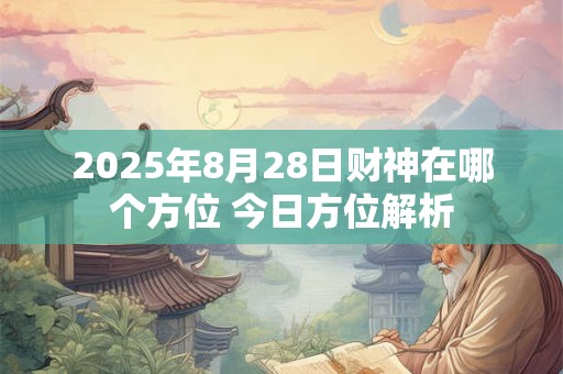 2025年8月28日财神在哪个方位 今日方位解析