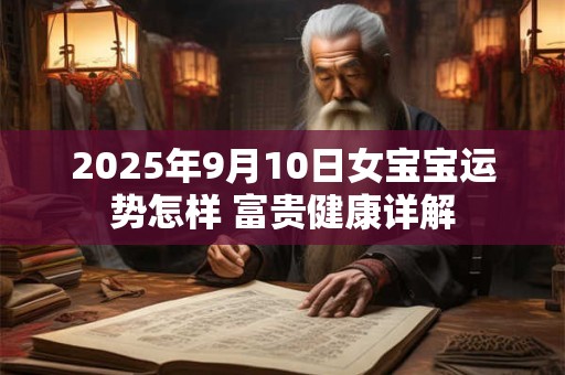 2025年9月10日女宝宝运势怎样 富贵健康详解