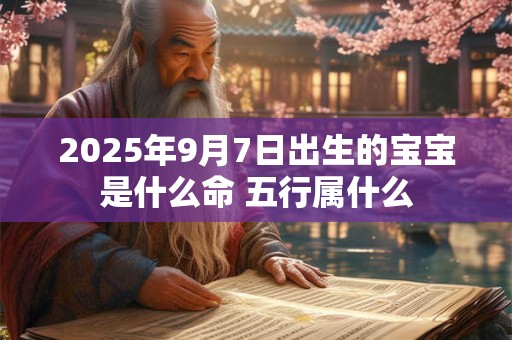 2025年9月7日出生的宝宝是什么命 五行属什么