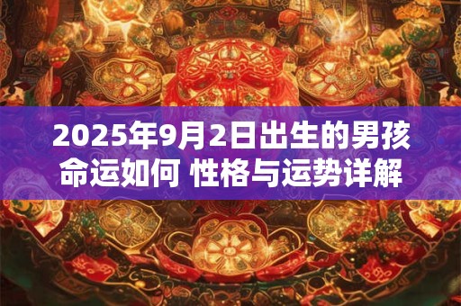 2025年9月2日出生的男孩命运如何 性格与运势详解