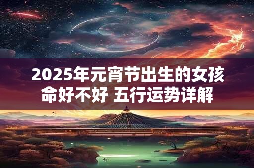 2025年元宵节出生的女孩命好不好 五行运势详解