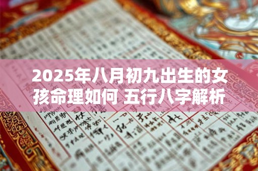 2025年八月初九出生的女孩命理如何 五行八字解析
