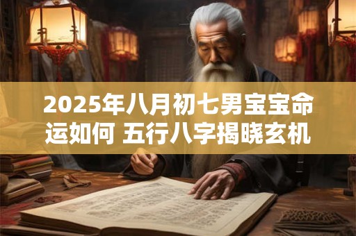 2025年八月初七男宝宝命运如何 五行八字揭晓玄机