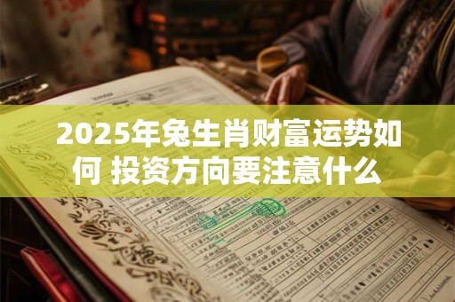 2025年兔生肖财富运势如何 投资方向要注意什么
