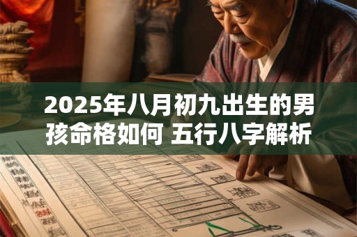 2025年八月初九出生的男孩命格如何 五行八字解析