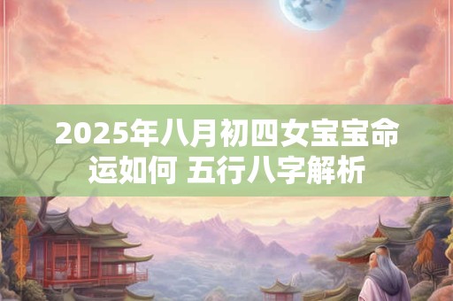 2025年八月初四女宝宝命运如何 五行八字解析