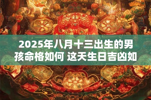 2025年八月十三出生的男孩命格如何 这天生日吉凶如何