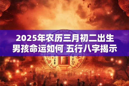 2025年农历三月初二出生男孩命运如何 五行八字揭示未来运势