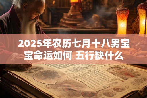 2025年农历七月十八男宝宝命运如何 五行缺什么