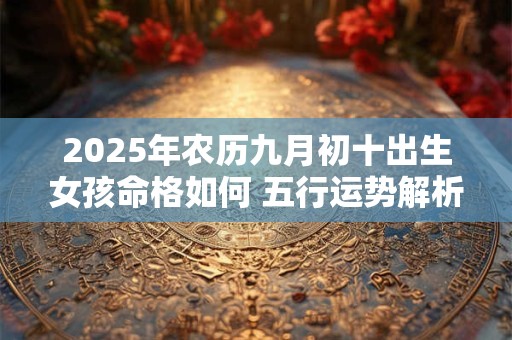 2025年农历九月初十出生女孩命格如何 五行运势解析