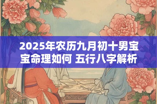 2025年农历九月初十男宝宝命理如何 五行八字解析